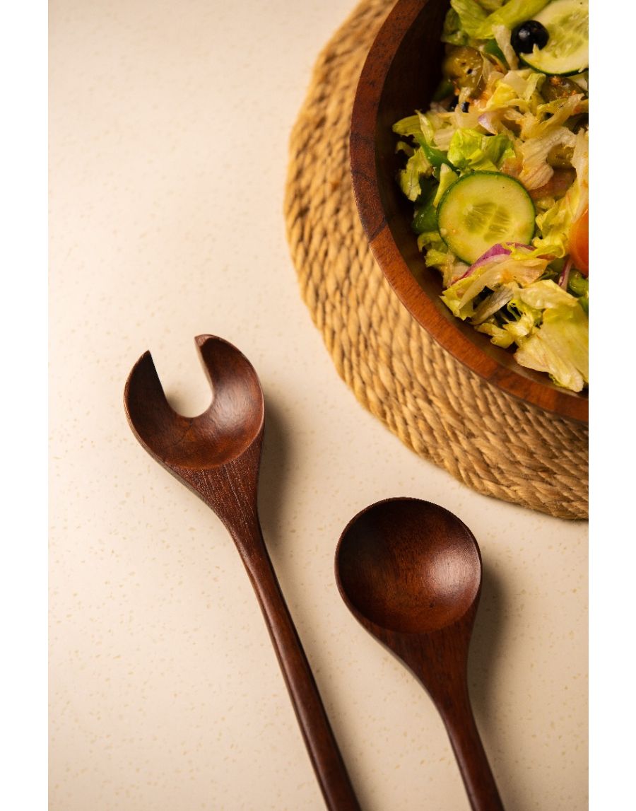 Shop Wooden Spoon Fork Set of 02 Design by SG Home