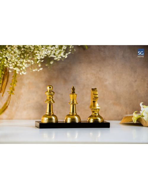 Chess Decor Accent Gold 