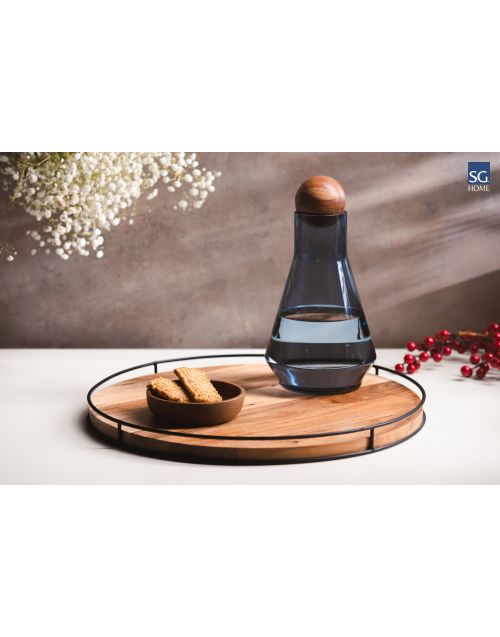 Wood & Metal Round Tray Online | Buy Stylish Trays Online