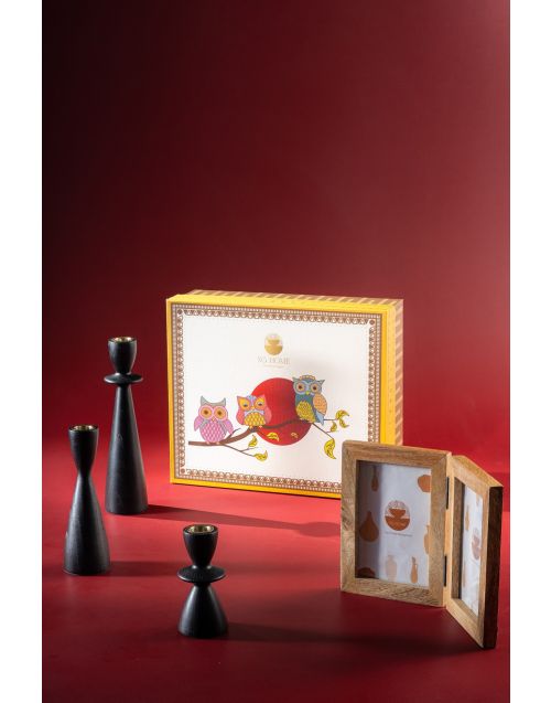 Candlelit Elegance Hamper - Rustic (Set of 04)