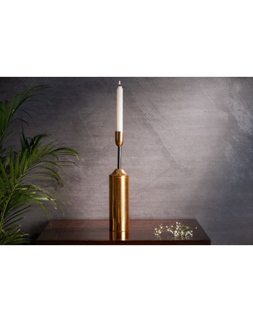 Draper Taper Candle Holder - Rose Gold Large