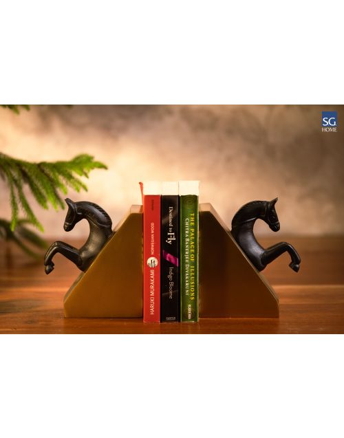 Riding Hill Horse Bookend | Buy Stylish Bookends from SG Home