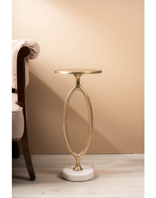 Brass Metal Accent Table