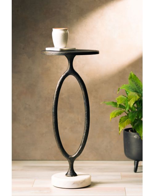 Metal Accent Table Black