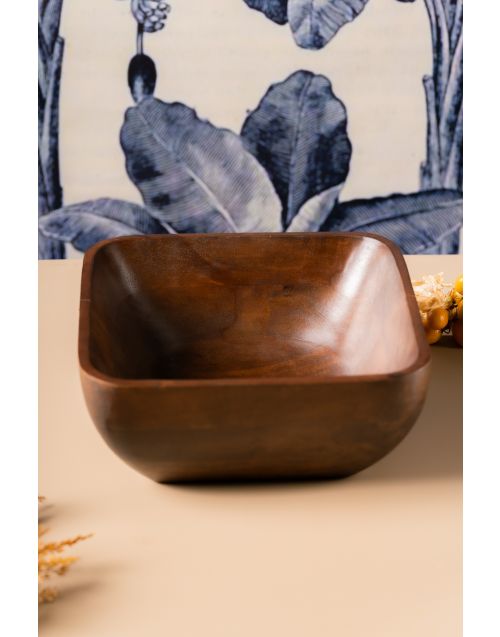 Rectangular Rustic Wooden Bowl Large