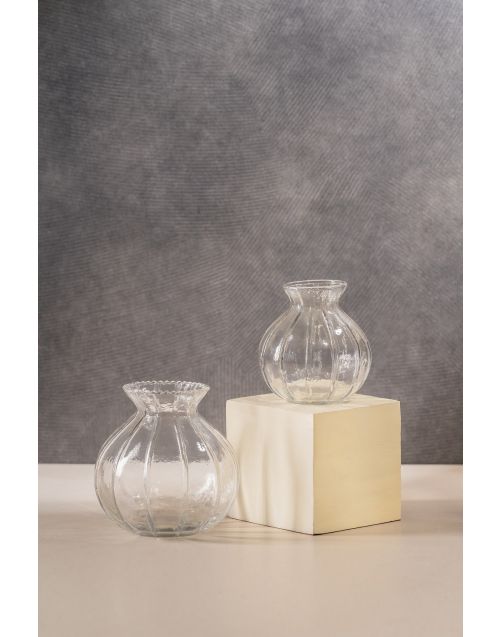 Desk Glass Vase (Set of 02)