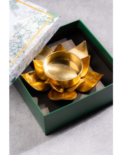 Lotus Block Tea Light Box 