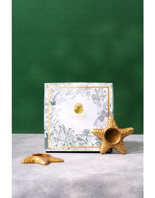 Star Fish Tea Light Holder Box (Set of 2)