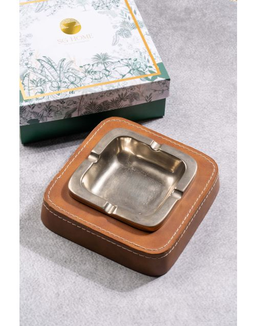 Faux Leather Ash Tray