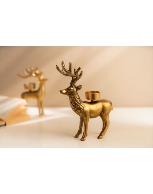 Antique Deer Tea Light Holder 