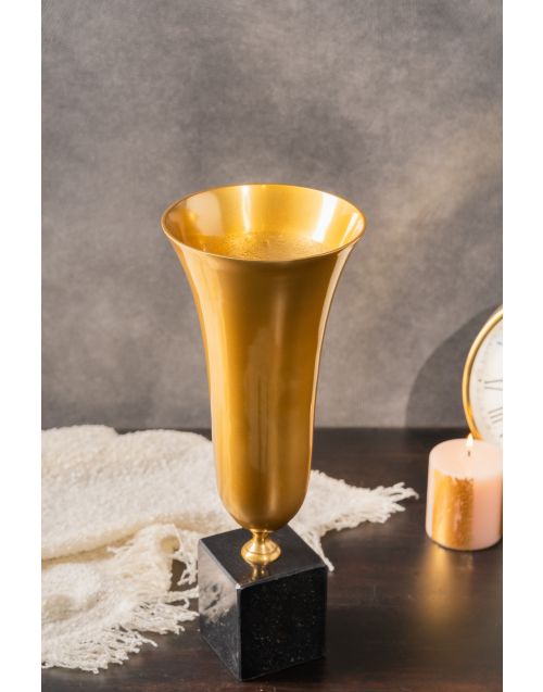 Stone & Bloom Metal Vase