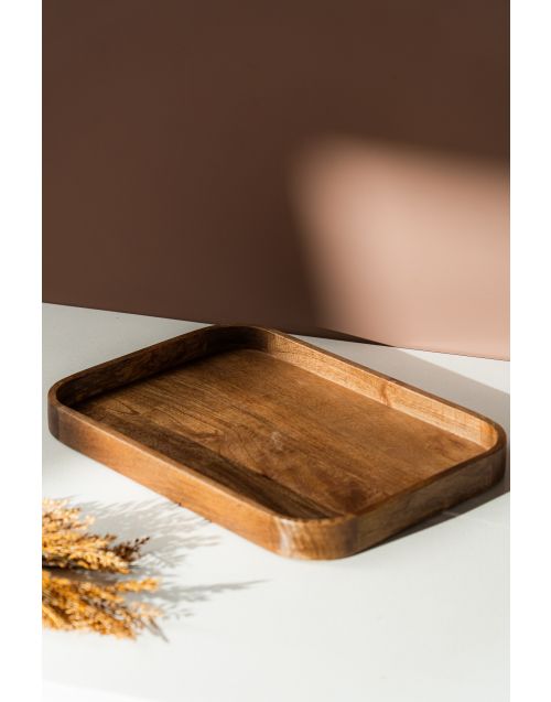 Solid Wooden Tray with Rounded Edges