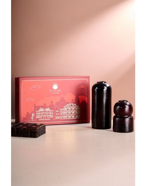 Indi Meredian Bud Vase & Coaster Set (Set of 6)