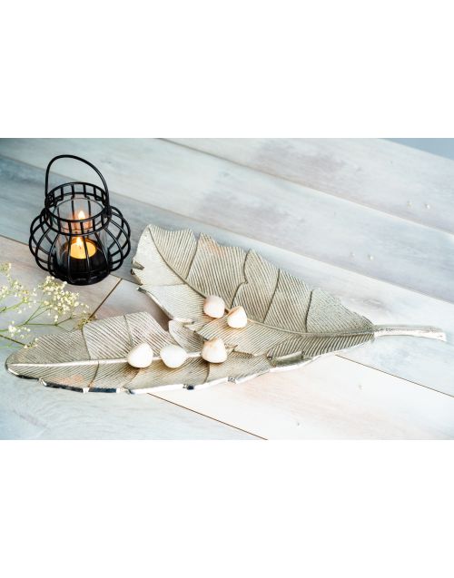 Silver Twin Fern Platter | Shop Elegant Decor Accents Online