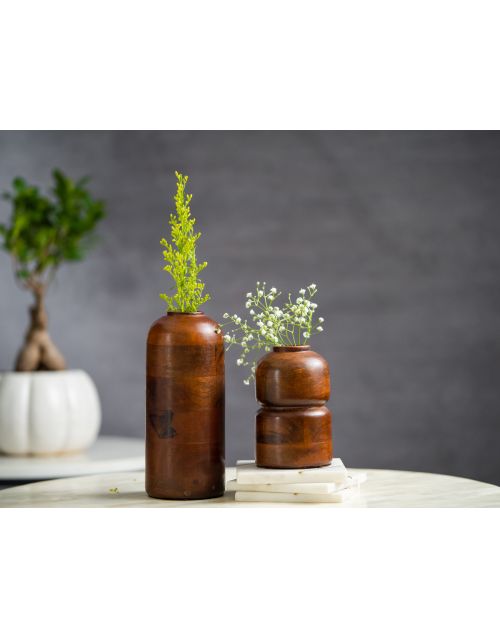 Handcrafted Wooden Bud Vase