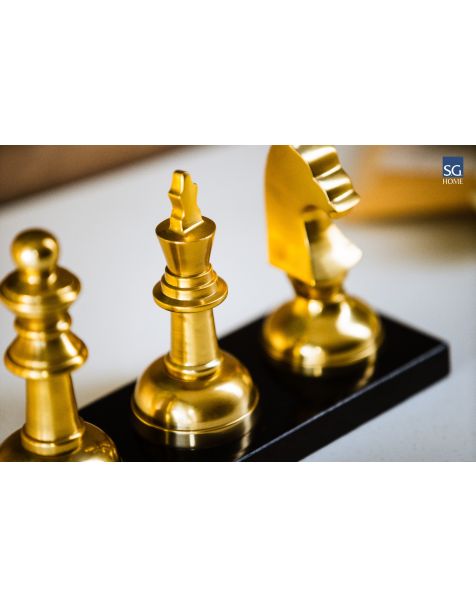 Chess Decor Accent Gold 