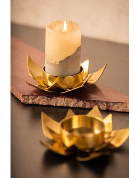 Lotus Pillar Candle Holder