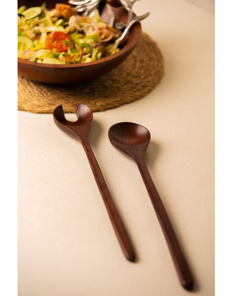 Wooden Spoon & Fork  (Set of 02)
