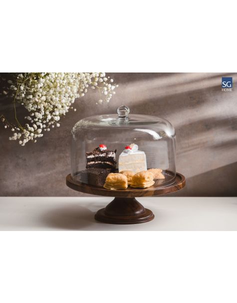 Dessert Stand with Glass Cloche